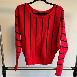 Red with Black striped Express Sweater
